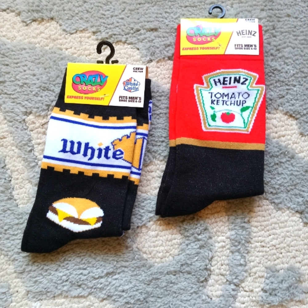 2 PRs NWT Novelty Socks *Heinz**White Castle